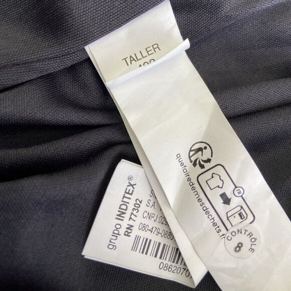 Zara Women Midi Dress Size M Black Shiny Halter Neck Cocktail 8620/707 NWT - Picture 13 of 16